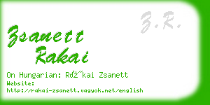 zsanett rakai business card